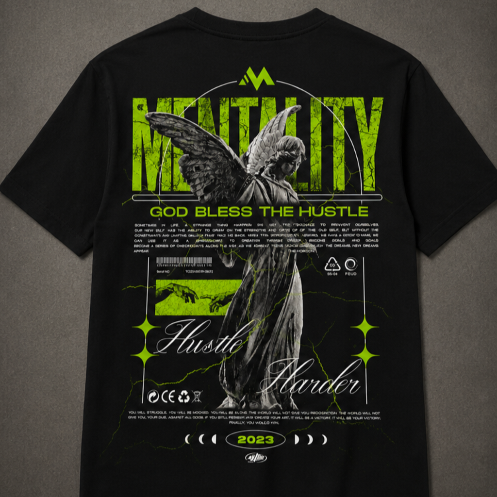 Playera Negra "Mentality" | Keyzam
