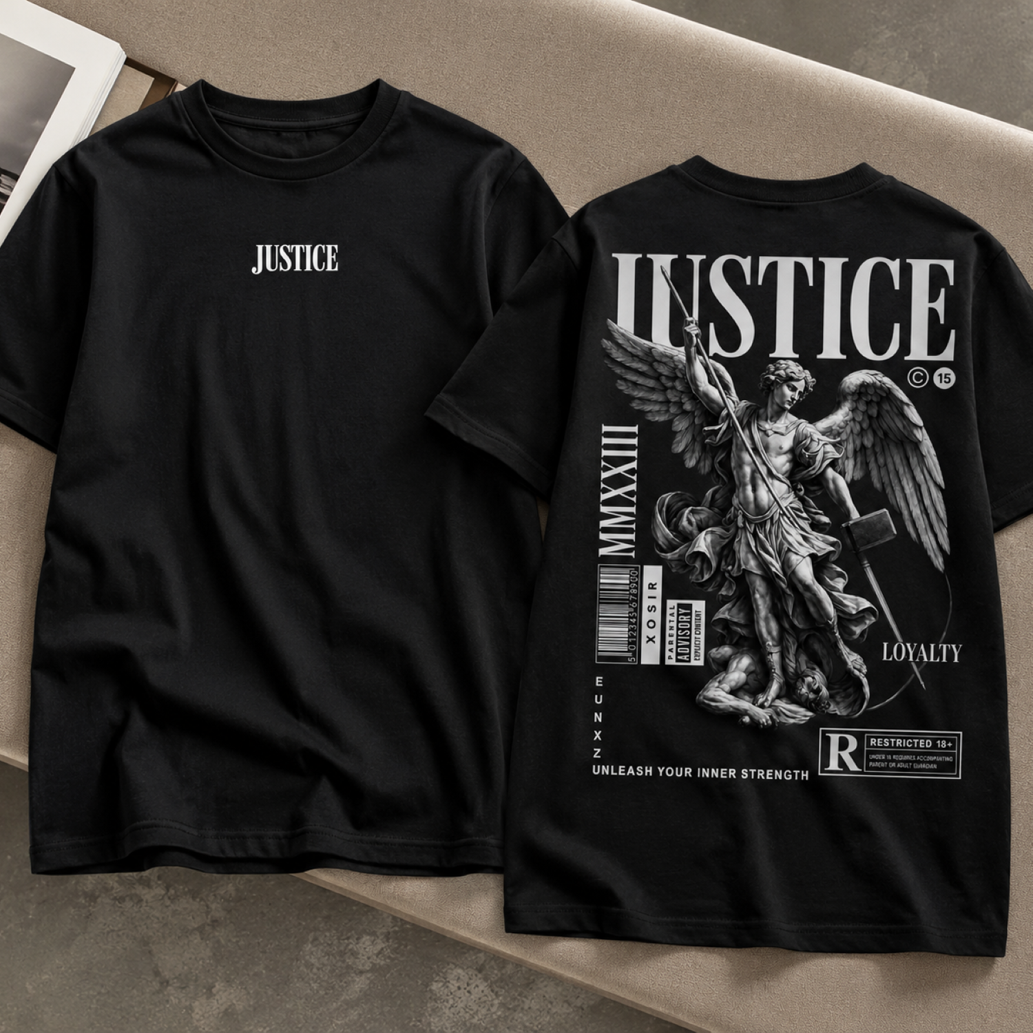 Playera Negra "Justice" | Keyzam