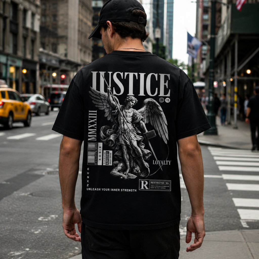 Playera Negra "Justice" | Keyzam