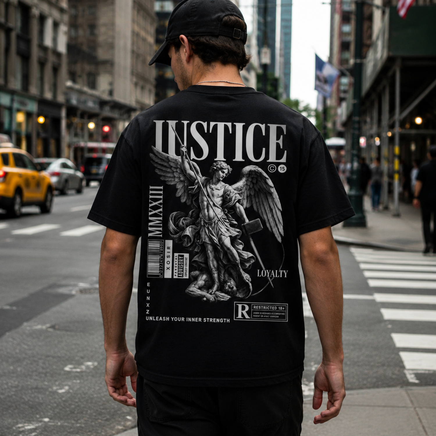Playera Negra "Justice" | Keyzam