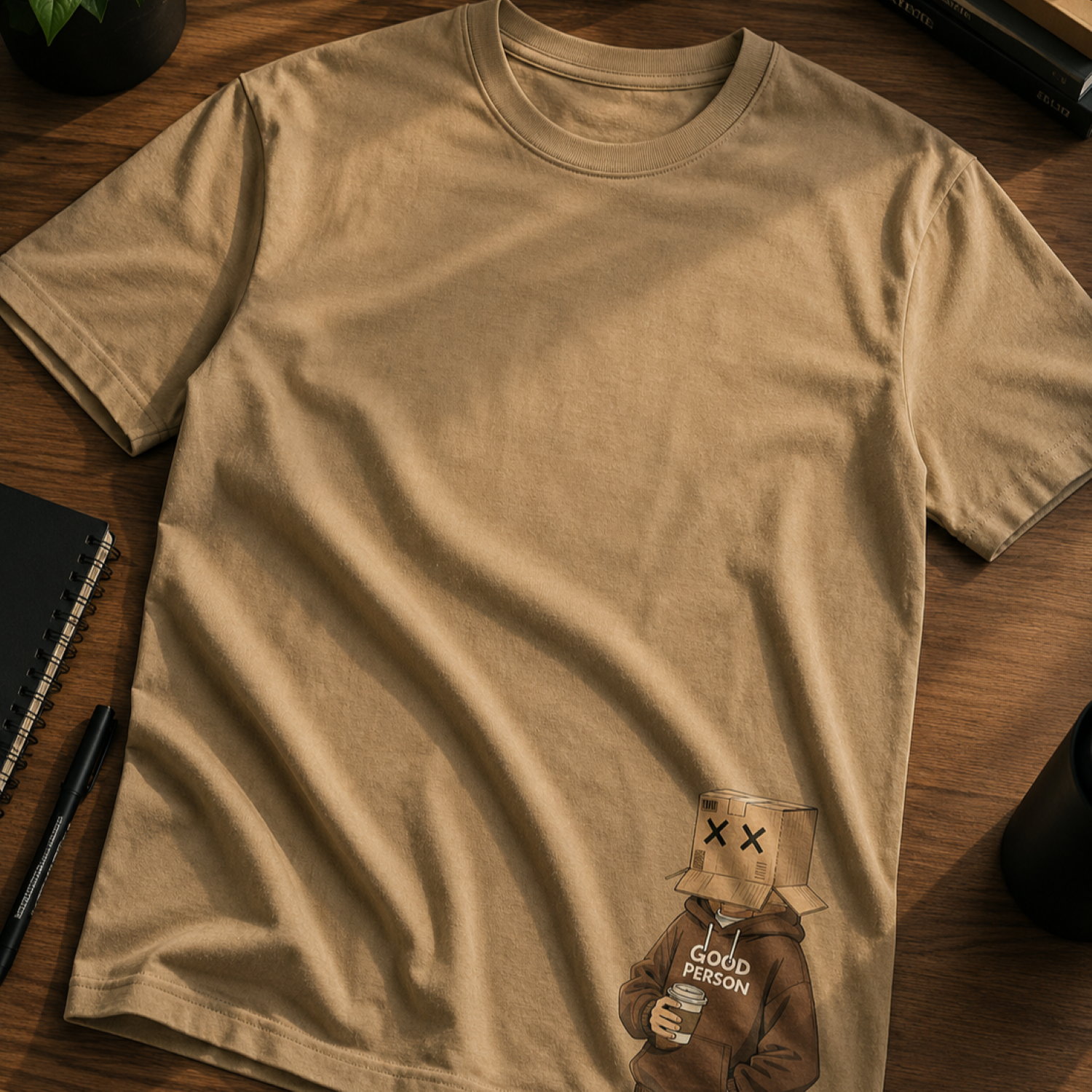 Playera Caqui "Good Person" | Keyzam