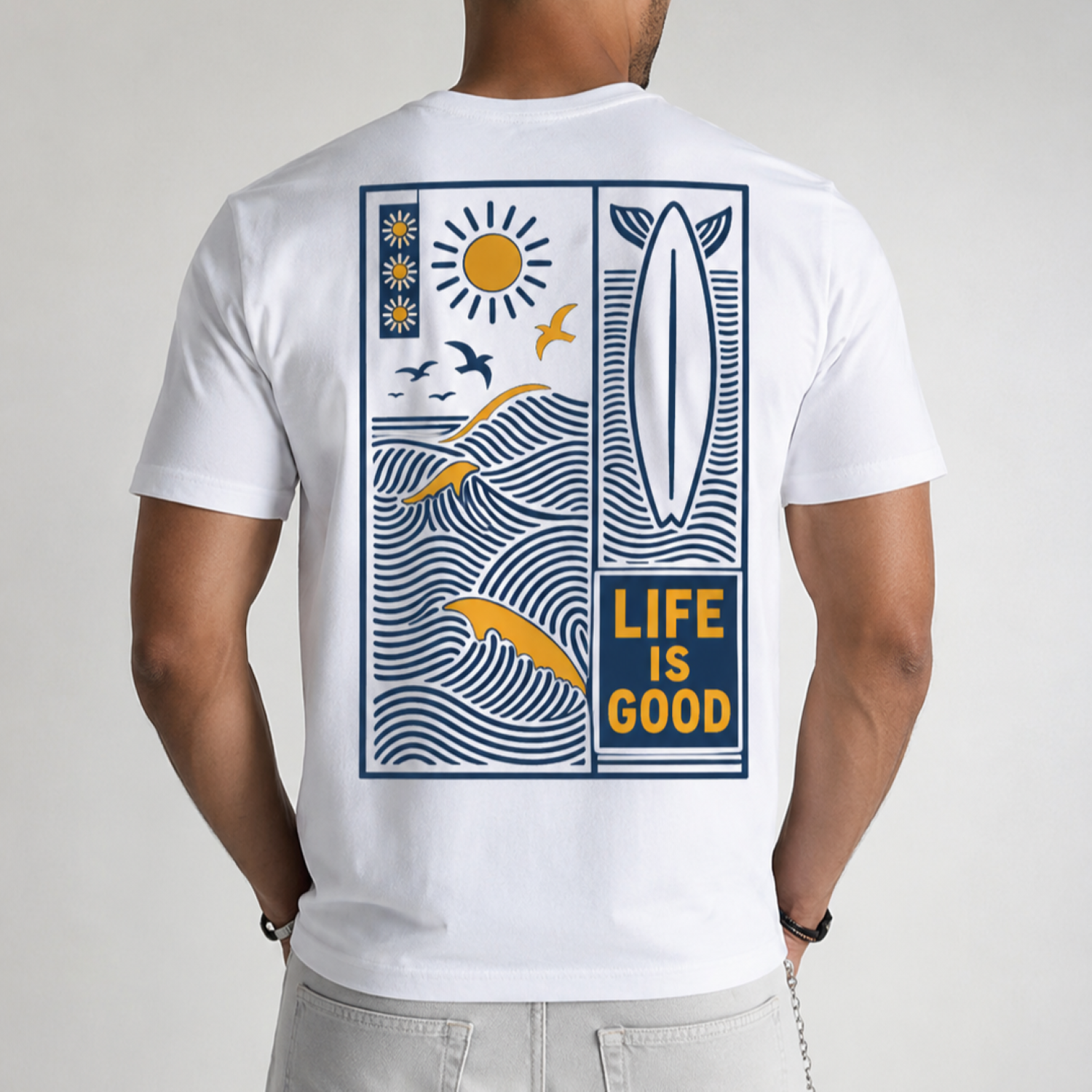 Playera Blanca "Life Is Good" | Keyzam