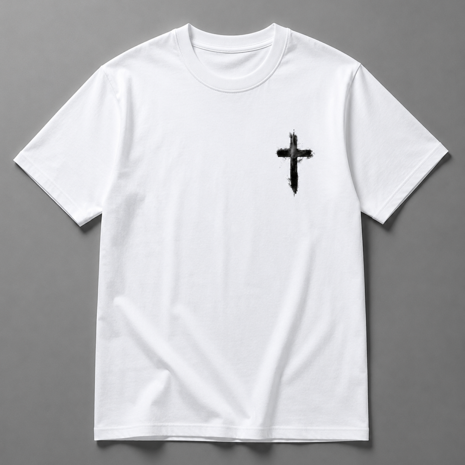 Playera Blanca Cruz Minimalista | Keyzam