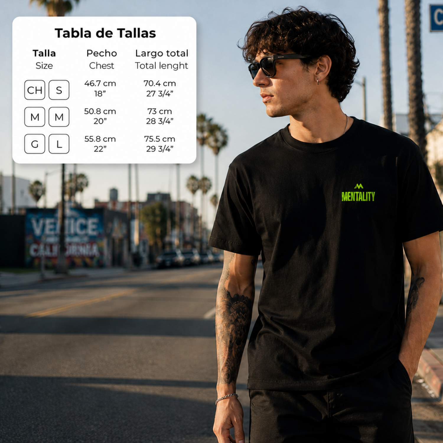 Playera Negra "Mentality" | Keyzam