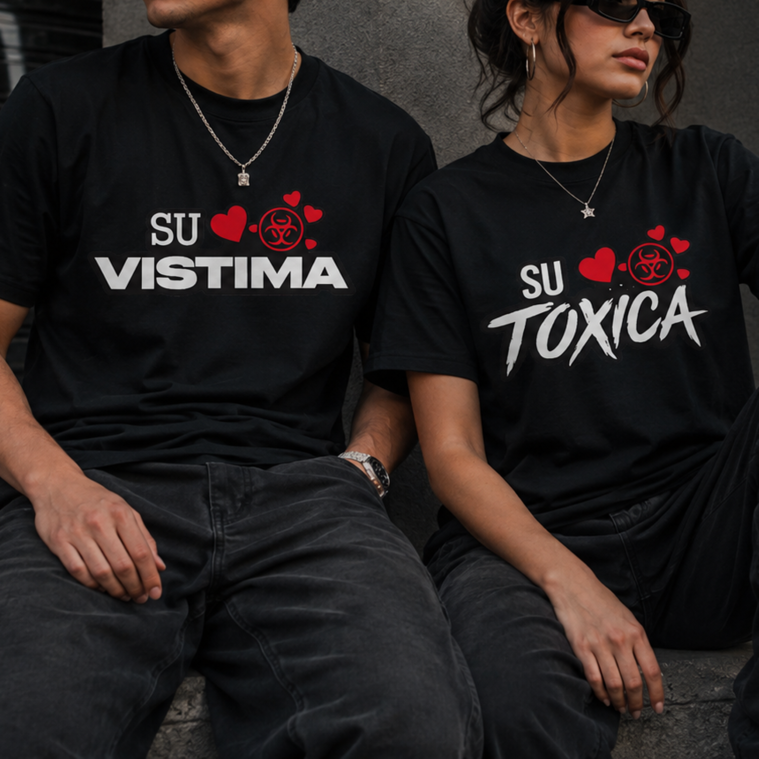 Playeras para Pareja "Su Vístima & Su Tóxica" | KEYZAM