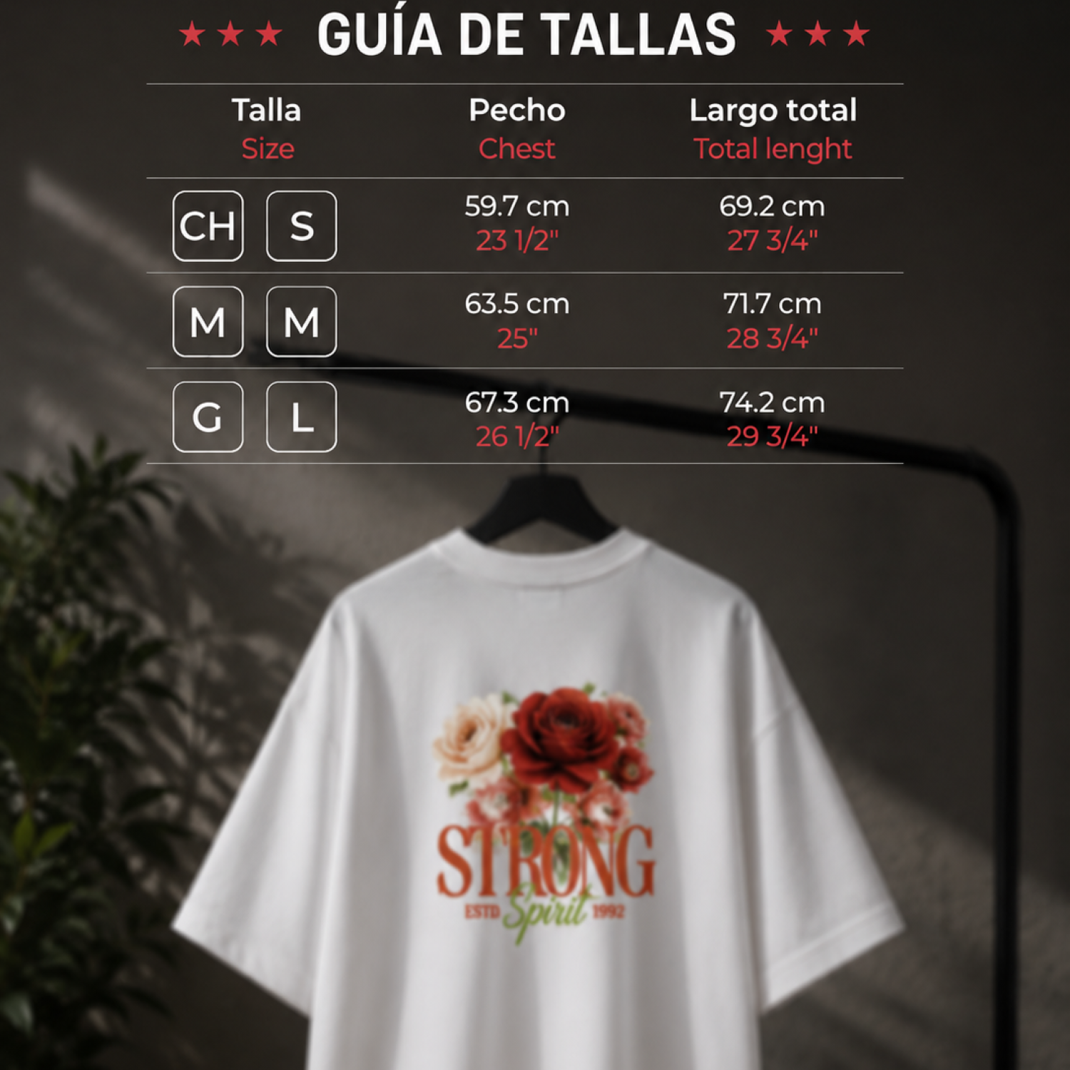 Playera Oversize Strong Spirit Blanca – KEYZAM