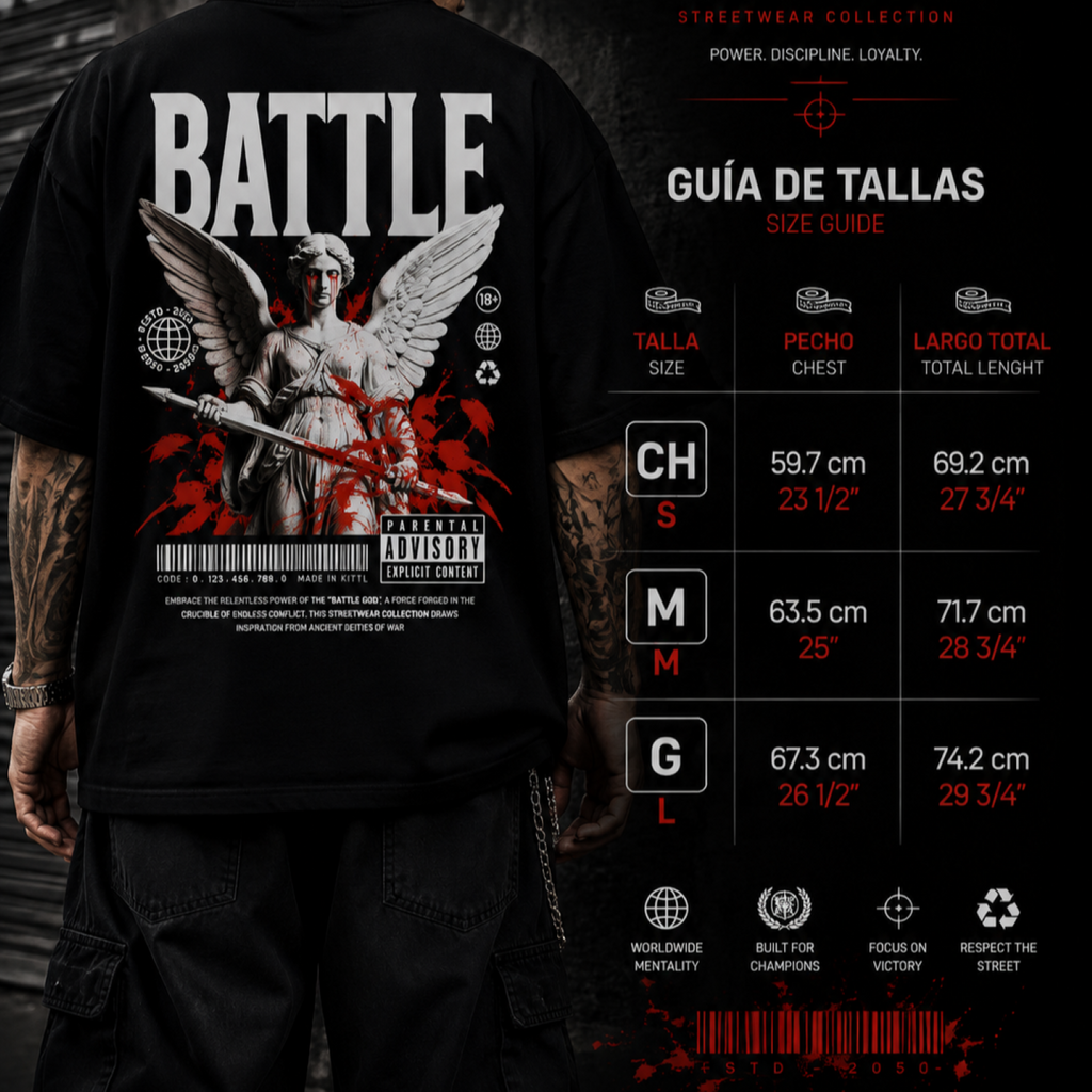 Playera Oversize Premium BATTLE – KEYZAM
