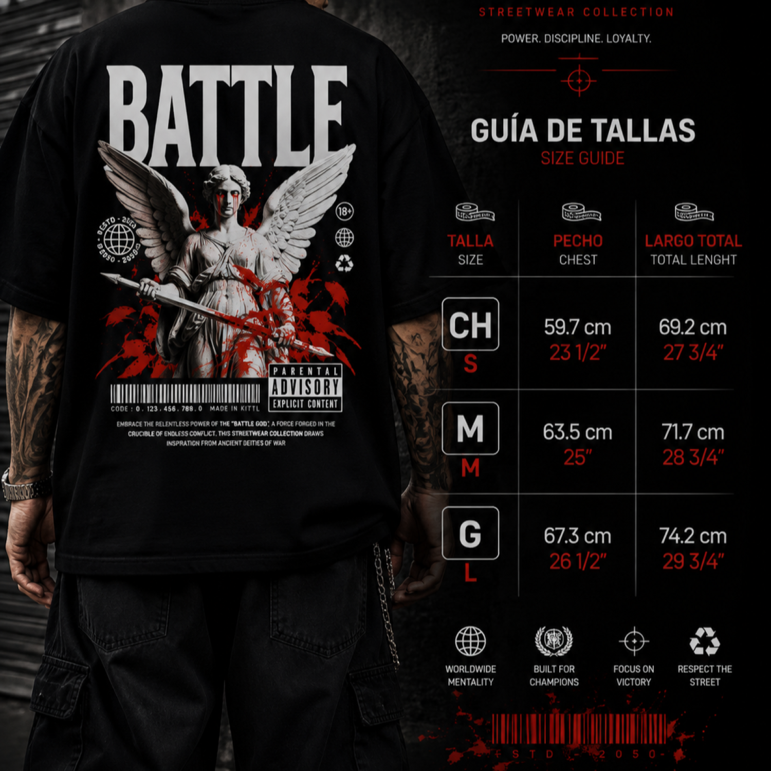 Playera Oversize Premium BATTLE – KEYZAM