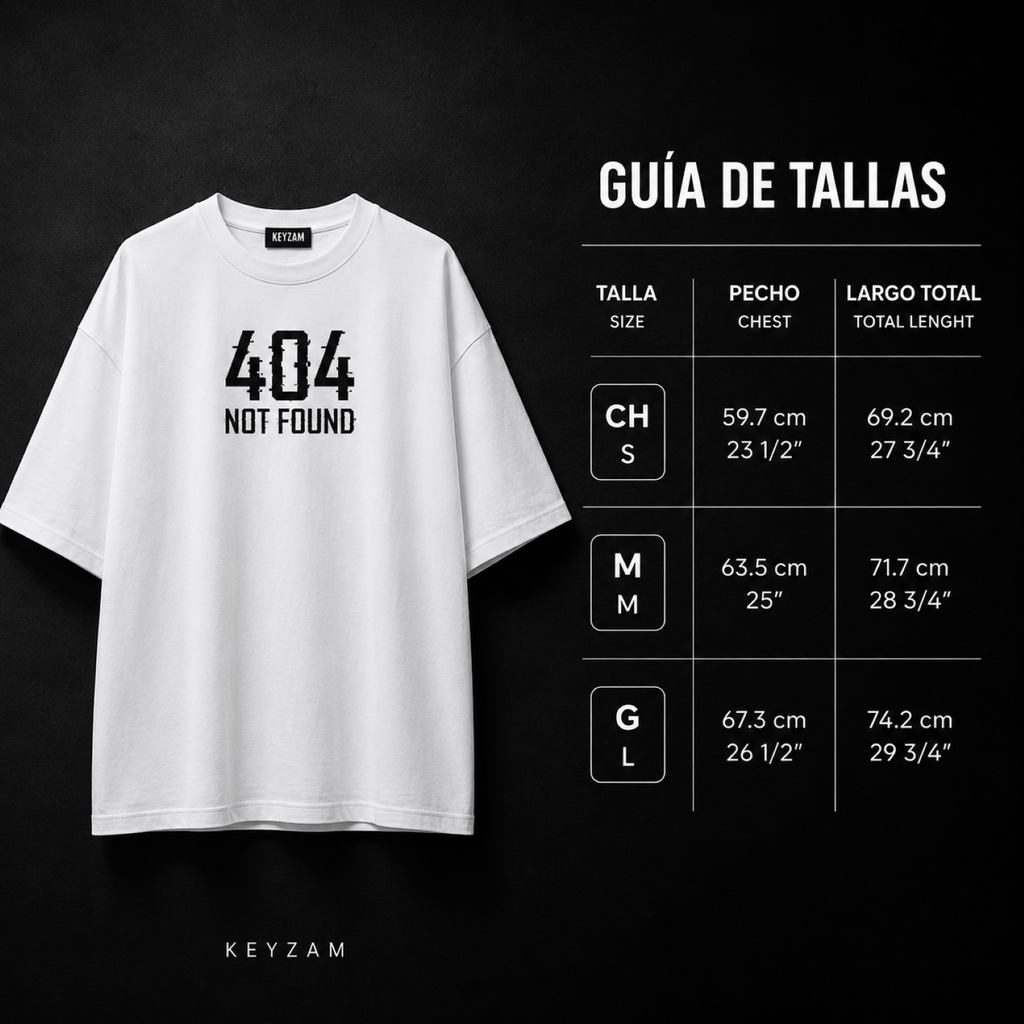 Playera Oversize Premium 404 NOT FOUND – KEYZAM