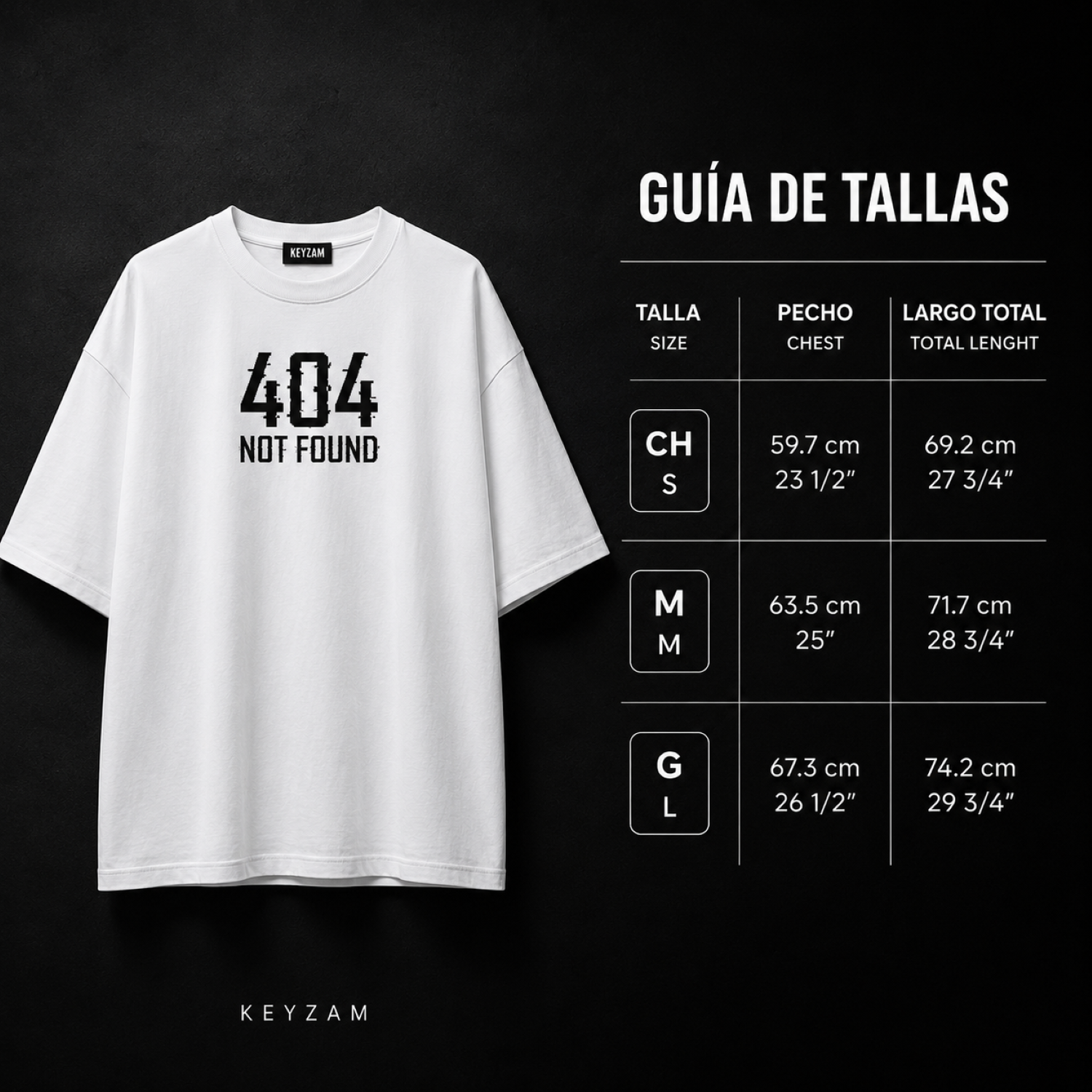 Playera Oversize Premium 404 NOT FOUND – KEYZAM
