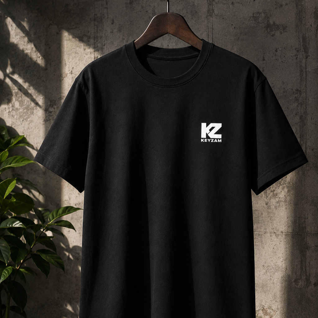 Playera Negra Keyzam – Edición Minimalista