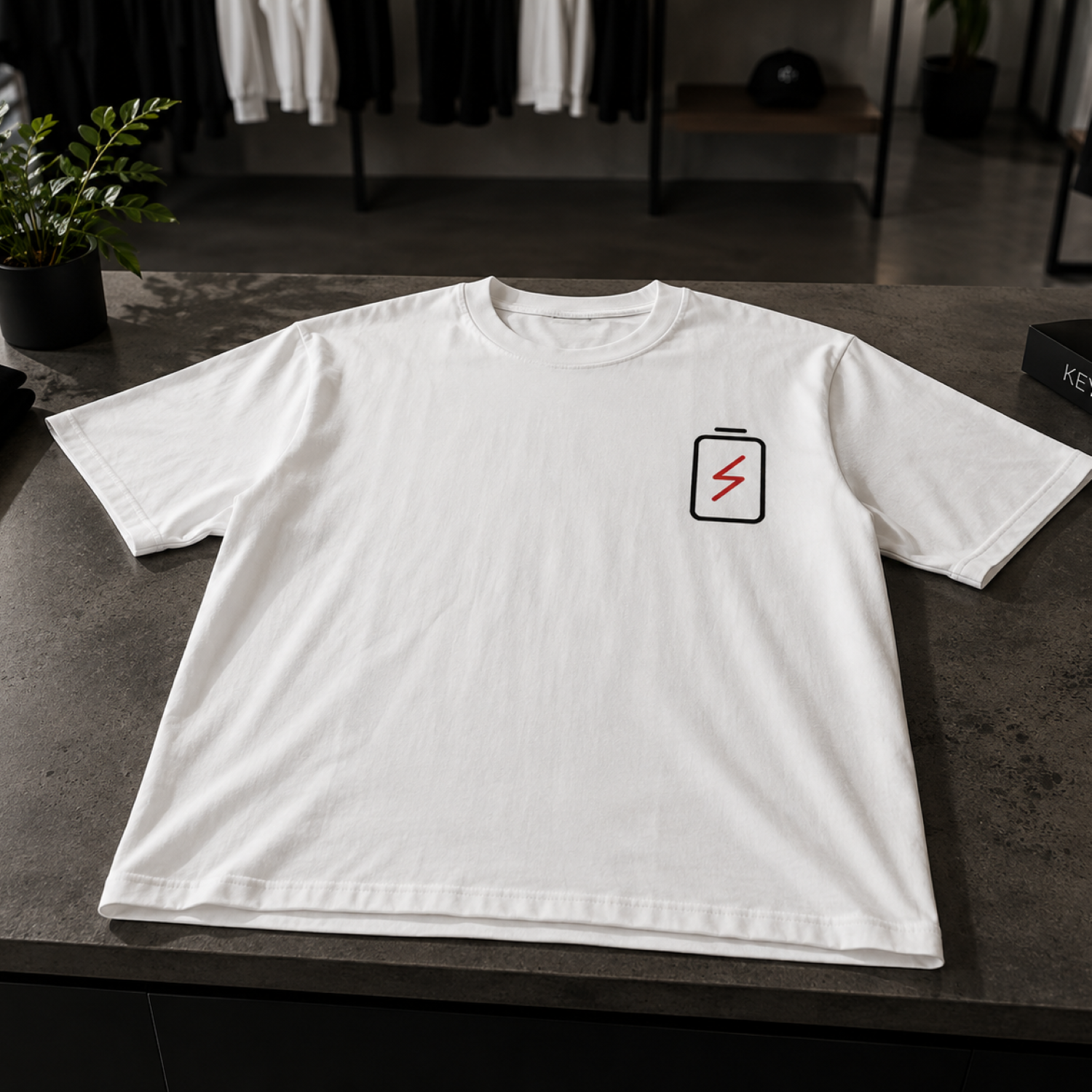Playera Blanca "Battery" – KEYZAM