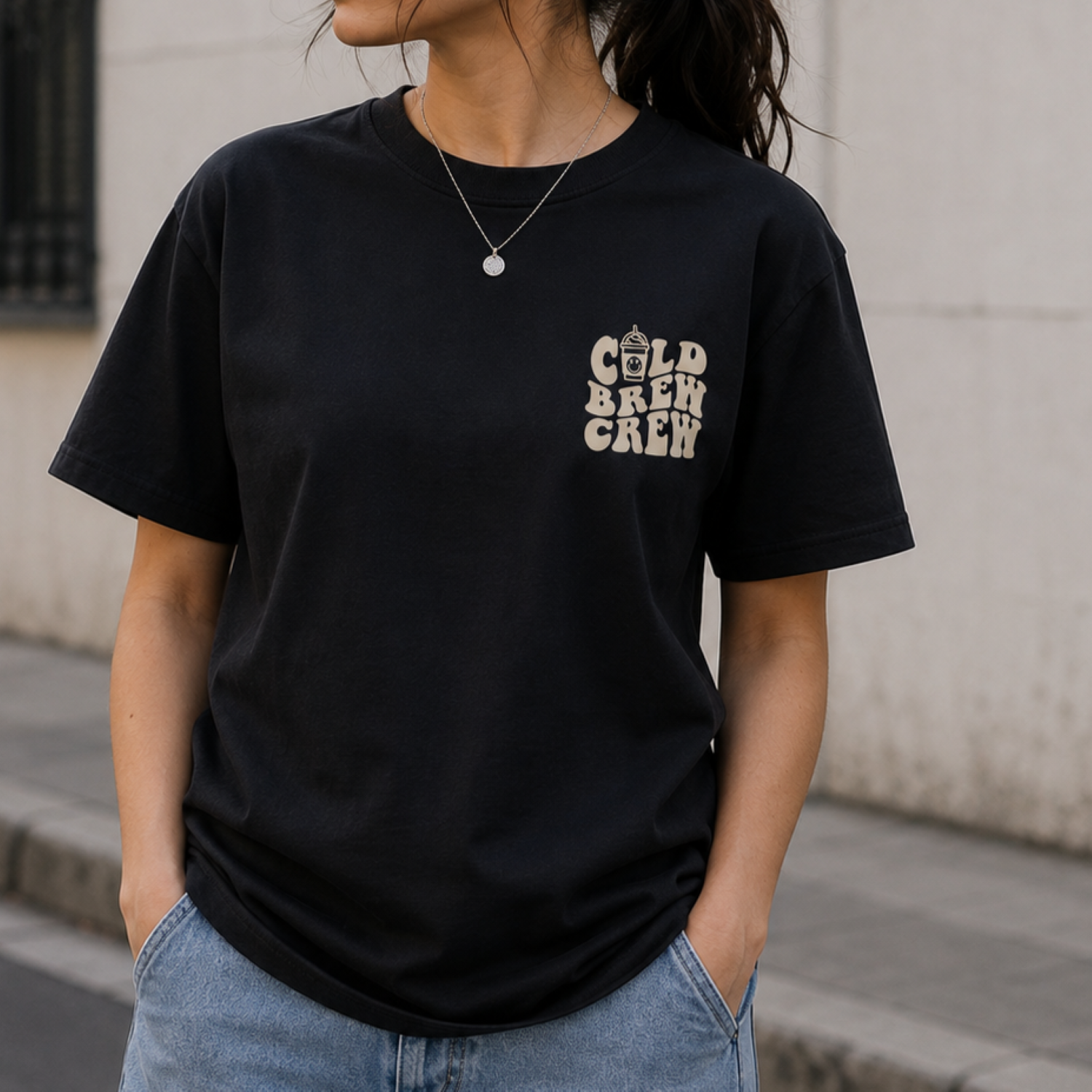 Playera Negra "Cold Brew Crew" – KEYZAM