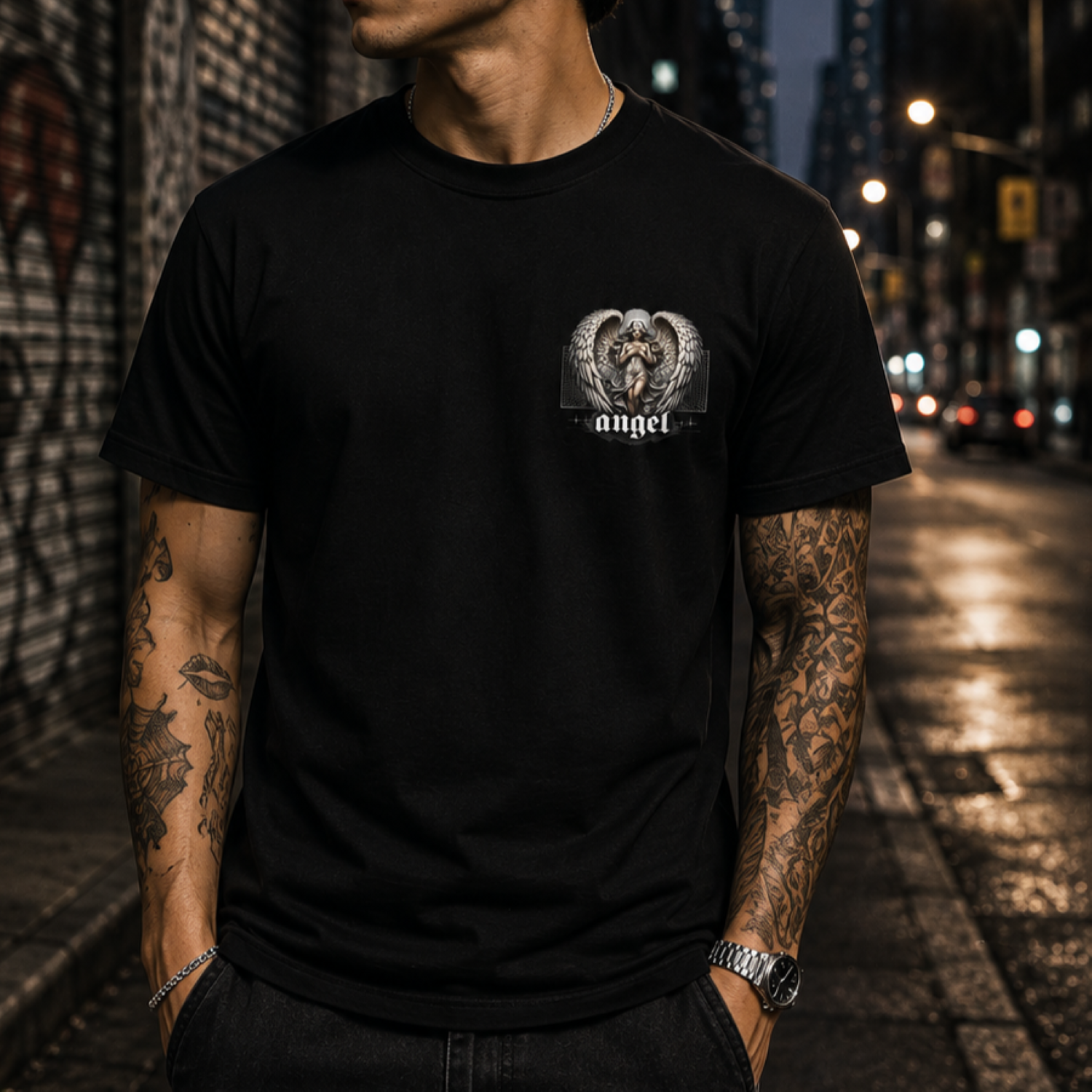Playera Angel Complete Serenity – Negra | KEYZAM
