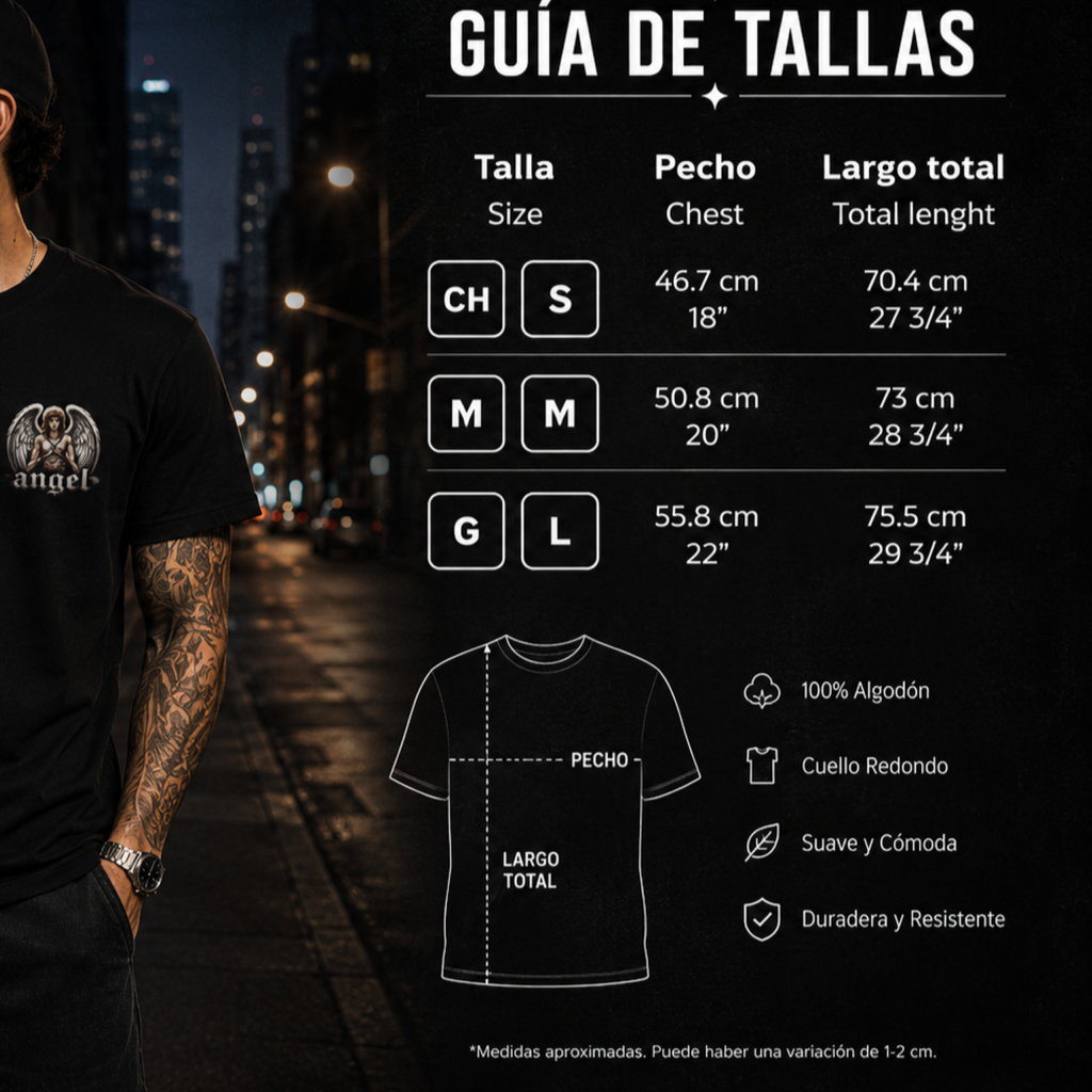 Playera Angel Complete Serenity – Negra | KEYZAM