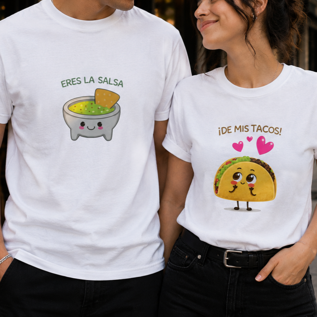 Playeras para Pareja "Eres la Salsa de Mis Tacos" | KEYZAM